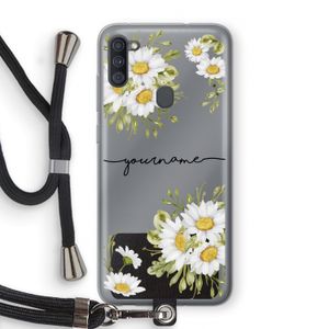 Daisies: Samsung Galaxy A11 Transparant Hoesje met koord