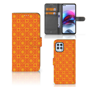Motorola Moto G100 Telefoon Hoesje Batik Oranje