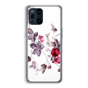 Mooie bloemen: Oppo Find X3 Pro Transparant Hoesje