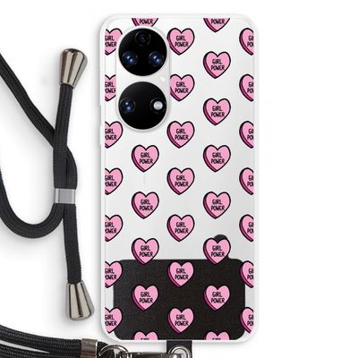 GIRL POWER: Huawei P50 Transparant Hoesje met koord