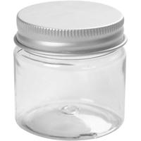 Creativ Company Potje met schroefdop, h: 45 mm, d 44 mm, 50 ml, 10 stuk/ 1 doos