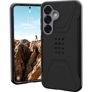 Urban Armor Gear Civilian Backcover Samsung Galaxy S25 Zwart Inductieve lading, Stootbestendig
