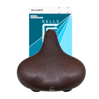 Selle Comfort zadel, retro medium bruin. vacuum gesealed met hangveren, zonder strop