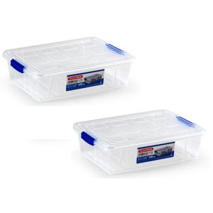 Plasticforte Opbergbox met deksel - 3x - 500ML - transparant - kunststof