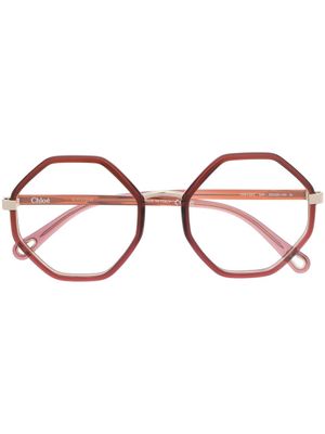 Chloé Eyewear lunettes de vue à monture géométrique - Marron
