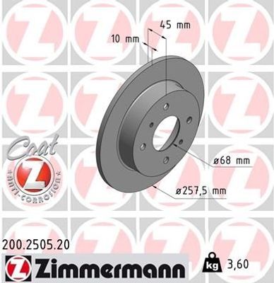 Remschijf Coat Z 200250520