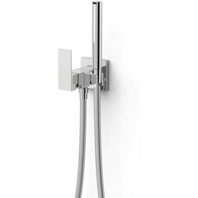 Bidetkraan met handdouche Tres Cuadro | Opbouw | Mengkraan | 1-hendel | Vierkant | Chroom