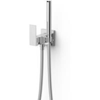 Bidetkraan met handdouche Tres Cuadro | Opbouw | Mengkraan | 1-hendel | Vierkant | Chroom