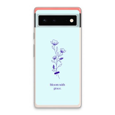 Bloom with grace: Google Pixel 6 Transparant Hoesje