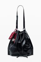 Glanzende middelgrote rugzak - BLACK - U