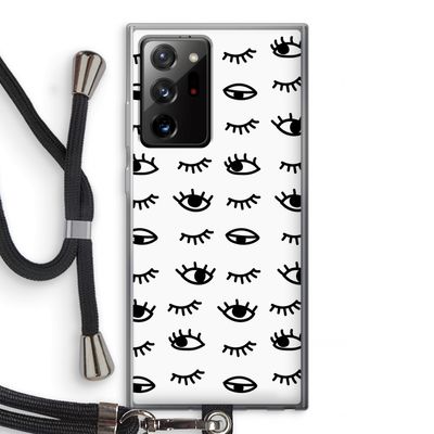 Eye pattern #2: Samsung Galaxy Note 20 Ultra / Note 20 Ultra 5G Transparant Hoesje met koord
