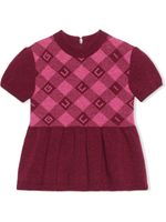 Gucci Kids robe à carreaux - Rose