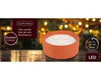 Waxkaars LED binnen/buiten 3 vlammen - Lumineo