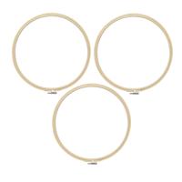 Houten ronde borduurring - 3x stuks - Dia 25 cm - Borduurframe - Borduren - Hobby - Knutselen
