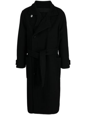 LEMAIRE manteau en laine à boutonnière croisée - Noir