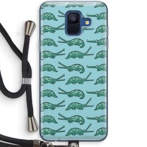 Kroko: Samsung Galaxy A6 (2018) Transparant Hoesje met koord