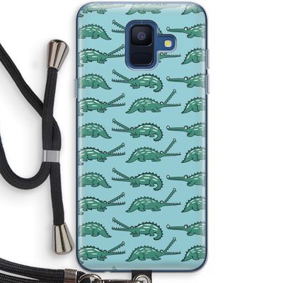 Kroko: Samsung Galaxy A6 (2018) Transparant Hoesje met koord
