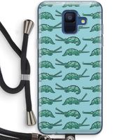 Kroko: Samsung Galaxy A6 (2018) Transparant Hoesje met koord