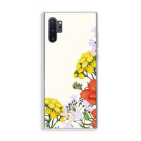 Wilde bloemen: Samsung Galaxy Note 10 Plus Transparant Hoesje