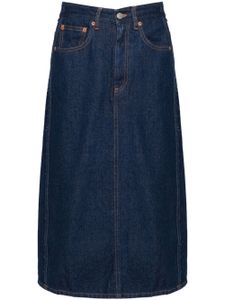 MM6 Maison Margiela jupe portefeuille en jean à coupe mi-longue - Bleu