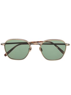 Matsuda lunettes de vue carrée s à logo gravé - Or