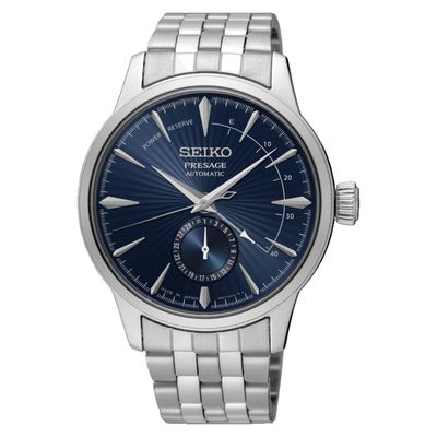 Seiko SSA347J1 Horloge Presage Automaat staal zilverkleurig-donkerblauw 40,5 mm
