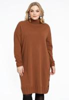 Yoek Jurk met col | Bruin | Maat 54/56 Yoek Jurk met col | Bruin | Maat 54/56