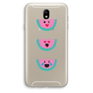 Smiley watermeloen: Samsung Galaxy J7 (2017) Transparant Hoesje