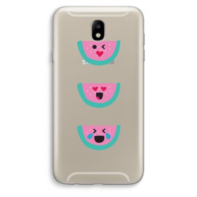 Smiley watermeloen: Samsung Galaxy J7 (2017) Transparant Hoesje