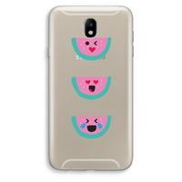 Smiley watermeloen: Samsung Galaxy J7 (2017) Transparant Hoesje