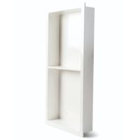 Inbouwnis Luca Sanitair Luva 59,5x29,5x7 cm Met 2 Schappen Mineral Stone Glans Wit Luca Sanitair