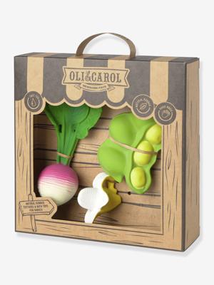 Geboorte geschenkset: OLI & CAROL bijtringen meerkleurig