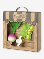 Geboorte geschenkset: OLI & CAROL bijtringen meerkleurig