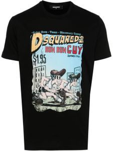 DSQUARED2 t-shirt en coton à imprimé graphique - Noir