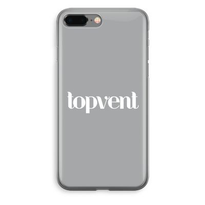 Topvent Grijs Wit: iPhone 8 Plus Transparant Hoesje
