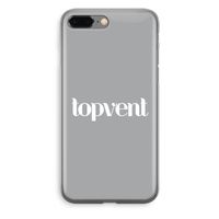 Topvent Grijs Wit: iPhone 8 Plus Transparant Hoesje
