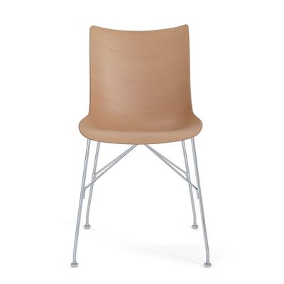 Kartell P/Wood eetkamerstoel beuken Lichtbruin wit
