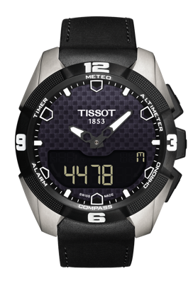 Horlogeband Tissot T0914204605100A / T0914204606100A / T610035307 Leder Zwart 22mm