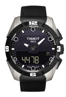 Horlogeband Tissot T0914204605100A / T0914204606100A / T610035307 Leder Zwart 22mm