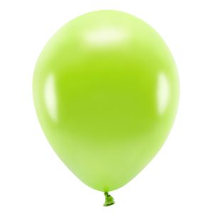 100x Milieuvriendelijke ballonnen lichtgroen 26 cm voor lucht of helium   -