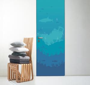 Tienerkamer deursticker marine thema