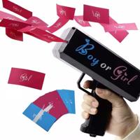 Gender Reveal Money Gun - inclusief 100 briefjes Gender Reveal Money Gun - inclusief 100 briefjes