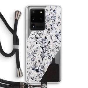 Gespikkelde marmer: Samsung Galaxy S20 Ultra Transparant Hoesje met koord