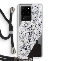 Gespikkelde marmer: Samsung Galaxy S20 Ultra Transparant Hoesje met koord