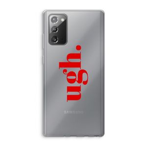 Ugh: Samsung Galaxy Note 20 / Note 20 5G Transparant Hoesje