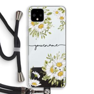 Daisies: Pixel 4 XL Transparant Hoesje met koord