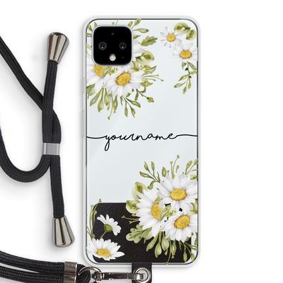 Daisies: Pixel 4 XL Transparant Hoesje met koord