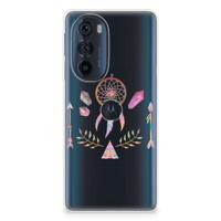 Motorola Edge 30 Pro Telefoonhoesje met Naam Boho Dreamcatcher Motorola Edge 30 Pro Telefoonhoesje met Naam Boho Dreamcatcher