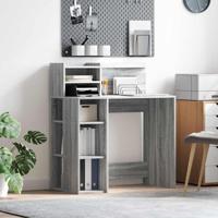 Bureau met opbergruimte Grijs sonoma 90 x 48 x 101,5 cm