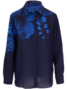 ETRO chemise en soei à fleurs - Bleu